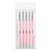 Lot de sondes + applicateurs en silicone pour la pose de paillettes et la décoration des ongles AlleLac, rose, 5 pièces