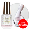 10+1 gratis: Kautschukbasis für flexible Nägel zur Verzierung S.O.S. Antidotum Pro Salon Molly Nails Milky Blush 15 g