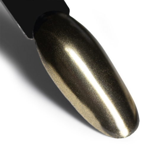 Polvo con efecto espejo para decorar uñas MollyLac Glass Effect Golden N.º 1