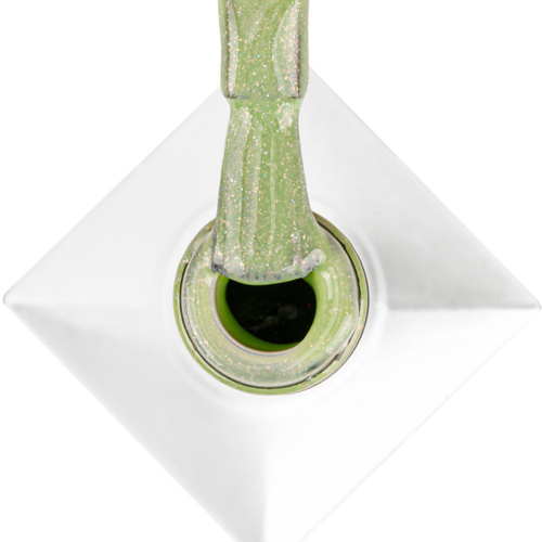 5+1gratis Lakier hybrydowy Molly Nails Green Party Glitter Green HEMA/Di-HEMA Free 8g Nr 81