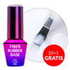10+1gratis Baza kauczukowa z włóknami 2w1 Fiber Rubber Base MollyLac White Whisper HEMA/Di-HEMA Free 10g