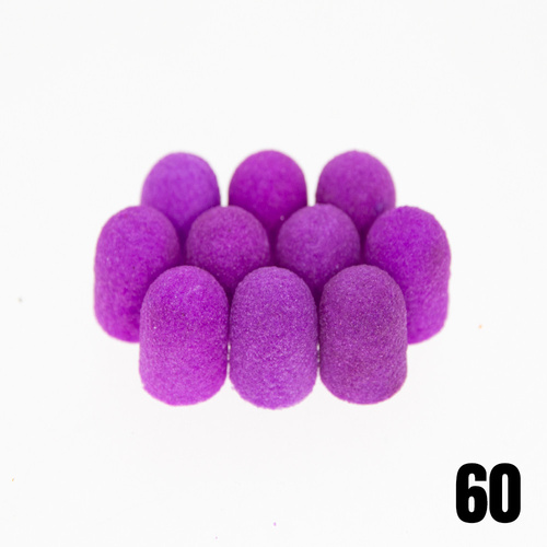 Cappucci per pedicure 7 mm, grana 60, 100 pezzi Fabric Podo AlleMed Viola Purple