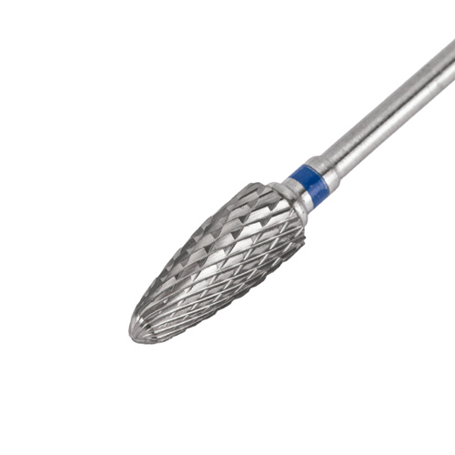 Carbide burr, cone, round, blue, medium
