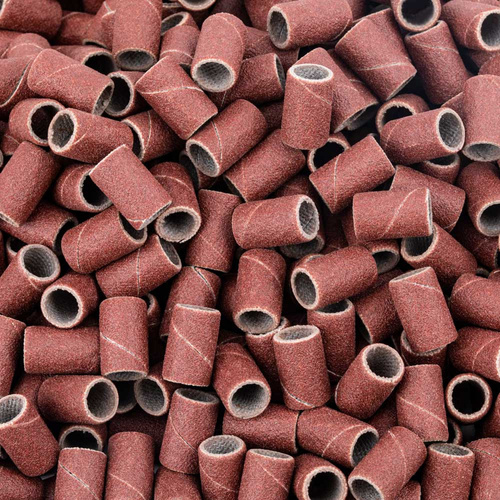 Capuchons pour manucure et pédicure, mandrins, embouts abrasifs, cylindre de 6 mm, grain 240, marron, 1 000 pièces