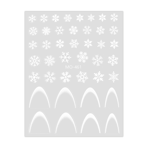 Adhesivos para uñas autoadhesivos: motivos navideños / French / línea de sonrisa francesa de Molly Nails MO-461