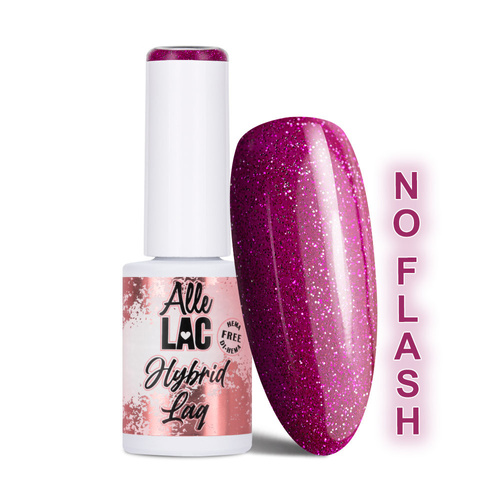 10 + 1 gratis. Esmalte híbrido LED/UV Gel Polish Purples Flash Glitter Purple AlleLac sin HEMA/Di-HEMA, 6 g