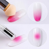 Dwustronny pędzel gąbka Molly Nails do ombre i nail art stempel z cyrkoniami różowy