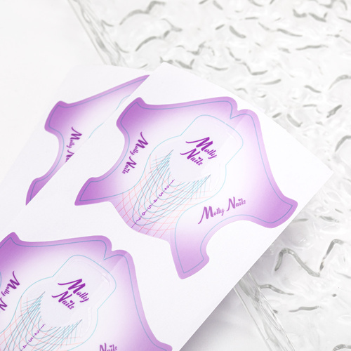 Szablony formy do przedłużania paznokci Molly Nails Flexible fioletowe 200 szt