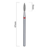 Fresa de diamante de punta afilada roja Staleks Expert 2,1/8 mm
