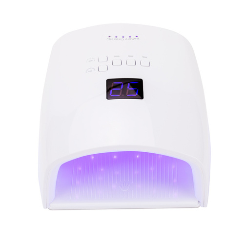 No Name 48W Dual UV/LED Portable Rechargeable Nail Lamp for Hybrid Polish, Gel, and Acrylogel—White S10