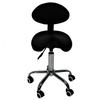Sgabello cosmetico con schienale CO Optima nero CN03561