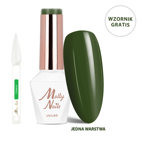 Vernis hybride LED/UV Gel Polish The Trend Edit n° 304 Evergreen MollyNails sans HEMA/Di-HEMA 8 g + nuancier Greens OFFERT