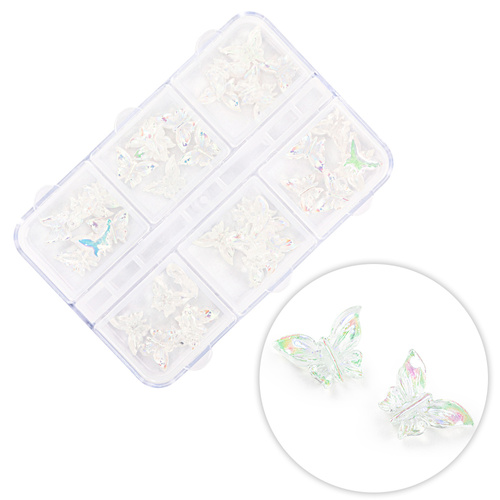 Kasetka z ozdobami motylki 3D Molly Nails 36 sztuk