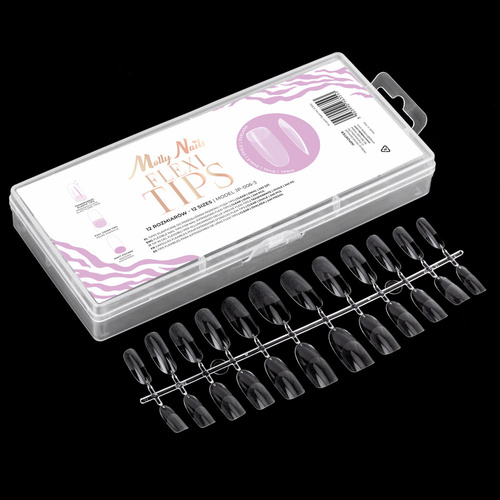 Flexi Tips von Molly Nails für die schnelle Nagelverlängerung, oval, 240 Stück