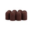 Abrasive pedicure caps with cotton core, 13 mm, 150 grit, brown, AlleMed, 10 pcs