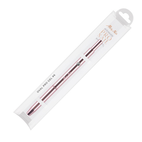 Pędzelek do żelu automatyczny Oval Pro Gel rose gold Molly Nails Nr 6
