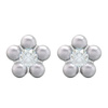 Kolczyki Studex System 75 stokrotka z brylantem stainless daisy white pearl 7512-6301 2 szt