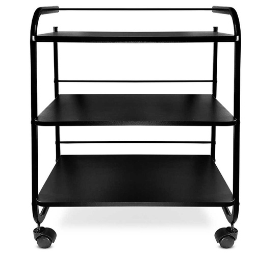 Mesa de tocador con 3 estantes y asa en forma de G, color negro, CN04650