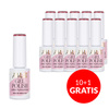10+1gratis Lakier hybrydowy LED/UV Gel Polish Pinks PI24 Mocha Blush AlleLac HEMA/Di-HEMA Free 6g