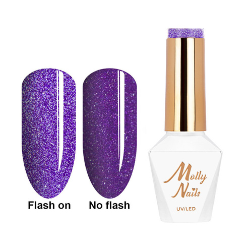 5+1gratis Lakier hybrydowy Molly Nails Duo Flashing Lights Paradox HEMA/Di-HEMA Free 8g Nr 603
