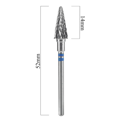 Frez z węglika spiekanego stożek niebieski dla leworęcznych Staleks Pro Expert 6/14mm