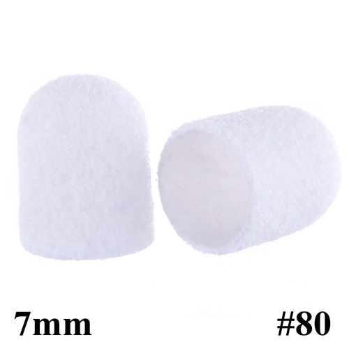 Kapturki do pedicure 7mm gradacja 80 100szt Fabric Podo AlleMed Biały White
