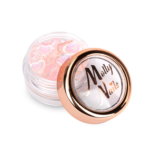 Ozdoba do paznokci serca 3D Molly Nails Nr 2 40szt