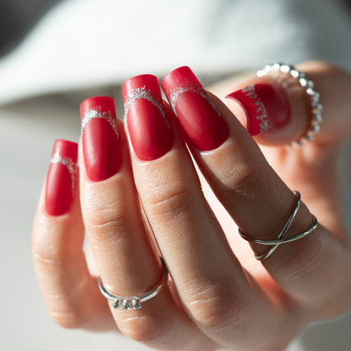 5+1gratis Lakier hybrydowy Molly Nails Glamour Women Red Lips HEMA/Di-HEMA Free 8g Nr 9