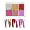 Nail powder with mirror effect, box of 6 colors, Molly Nails No. 4