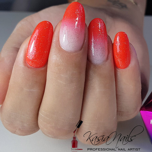 5+1gratis Lakier hybrydowy MollyLac Glowing Time Neon 10g Nr 230