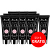 11 + 1 gratuit : Gel acrylique Polygel, gel de construction pour extension AcrylGel Molly Nails, sans HEMA/Di-HEMA, French Pink, 30 ml