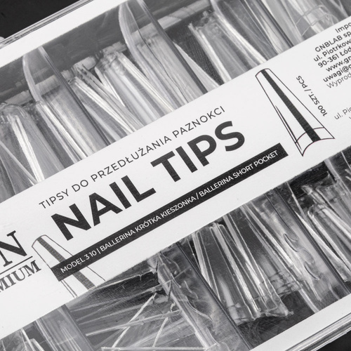 Tips for quick nail extension Nail Tips NTN Premium ballerina short pocket 100 pcs