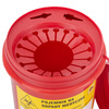 Red 2-liter medical waste container