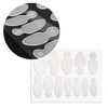 Lot de 12 moules en silicone « dual form » pour manucure française MollyLac, forme ovale