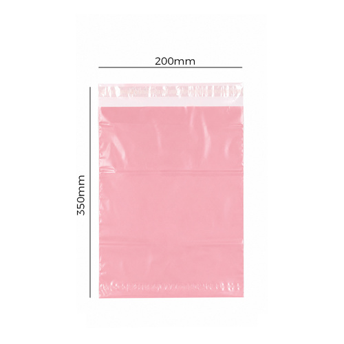 Foliopaki kurierskie 200x350 mm perłowy róż 50 sztuk