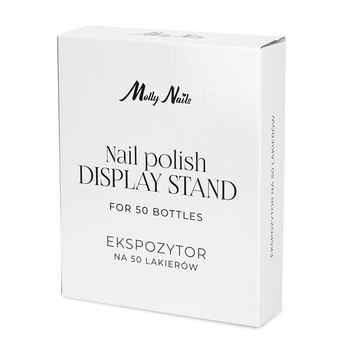 Expositor para 50 esmaltes híbridos MollyNails, blanco (vacío)
