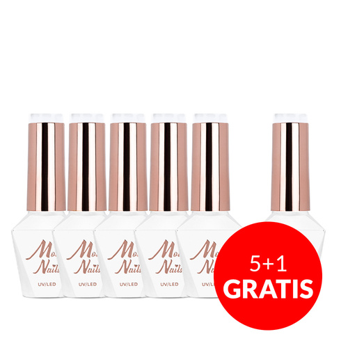 5+1 in omaggio Smalto ibrido LED/UV Gel Polish Business Class n. 310 Pure Silk MollyNails senza HEMA/Di-HEMA 8 g
