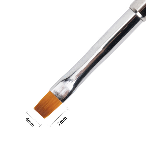Pinceau carré en métal pour gel No Name n° 6