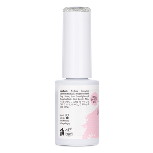Top Glitter no wipe AlleLac Silver Glow senza HEMA/Di-HEMA 7 g