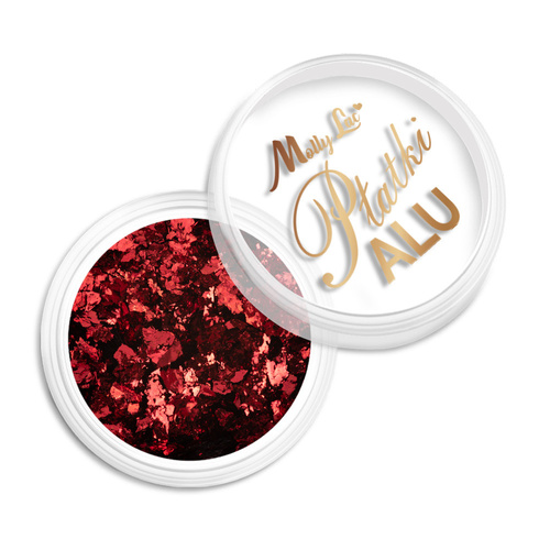 Polvere per unghie metallizzata MollyLac, fiocchi di alluminio, rosso intenso, 0,2 g, n. 5