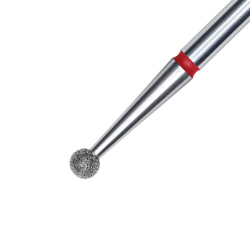 Fresa diamantata a sfera Staleks Pro Expert rossa da 2,5 mm