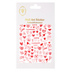 Autocollants pour ongles fins en forme de petits cœurs Z-D5147, rouges