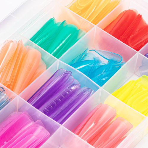 Upper dual forms for nail construction with color scale, 12 shapes, 288 pcs.
