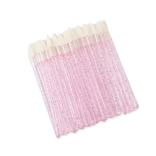 Applicateurs en silicone pour les yeux, les lèvres, les sourcils et les cils, roses, 48 pièces