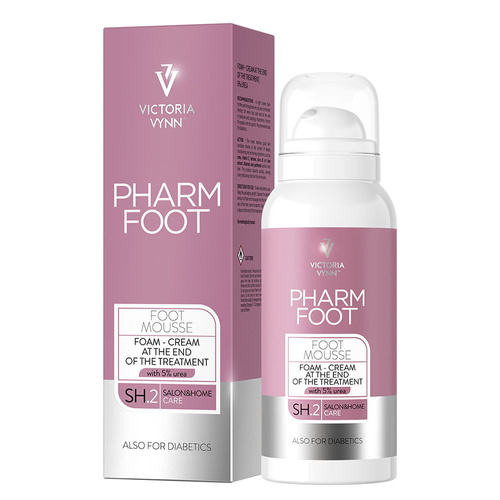 Victoria Vynn Pharm Foot FOOT MOUSSE 105ml, a foam cream that completes the treatment with 5% urea.