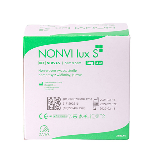 Sterile Vlieskompressen, Tamponaden für die Podologie, bei eingewachsenen Nägeln, 5 x 5 cm, 30 g, 75 Stück