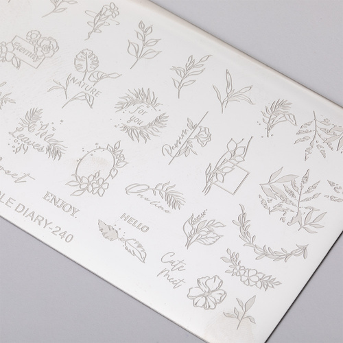 Plaque de tampons à motifs Nicole Diary n° 240