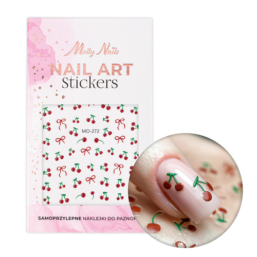 Selbstklebende 5D-Nagelaufkleber mit Kirschmotiv MO-272 MollyNails