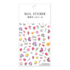 Dünne selbstklebende Nagelsticker mit Blumenmotiv F648