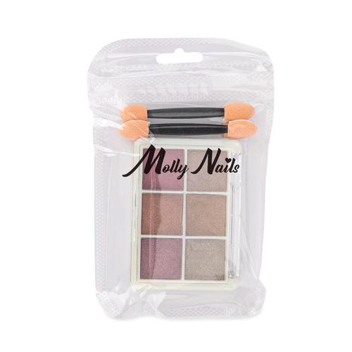 Pyłek do paznokci efekt lustra kasetka 6 kolorów Molly Nails Nr 3
